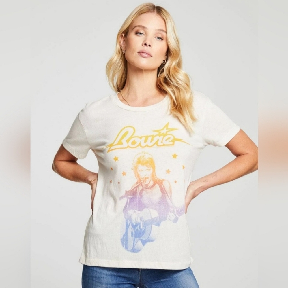 David Bowie Band Tee by Chaser NWT - Picture 1 of 7